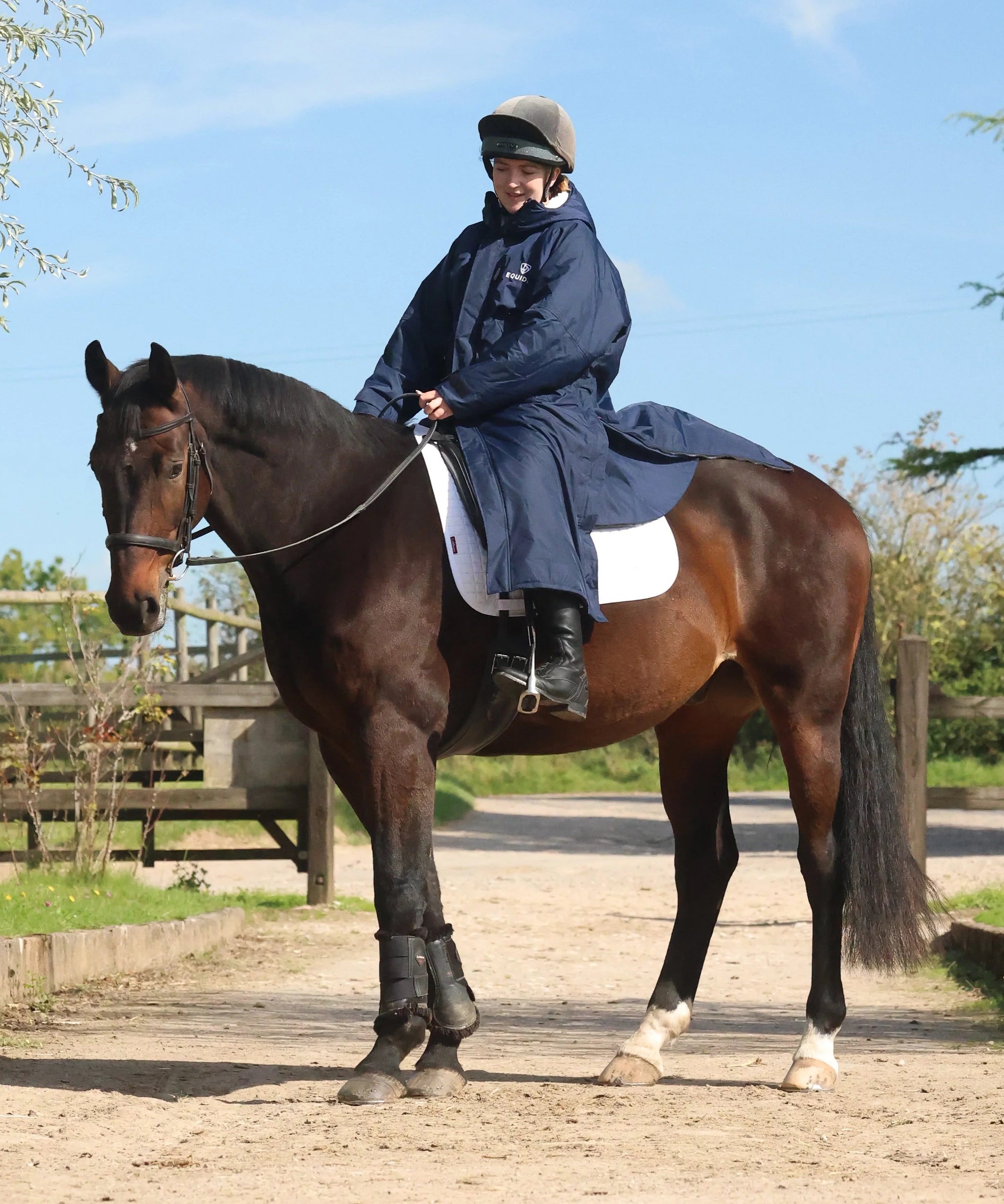 EquiDry Evolution Thick Fleece - Navy & Cream