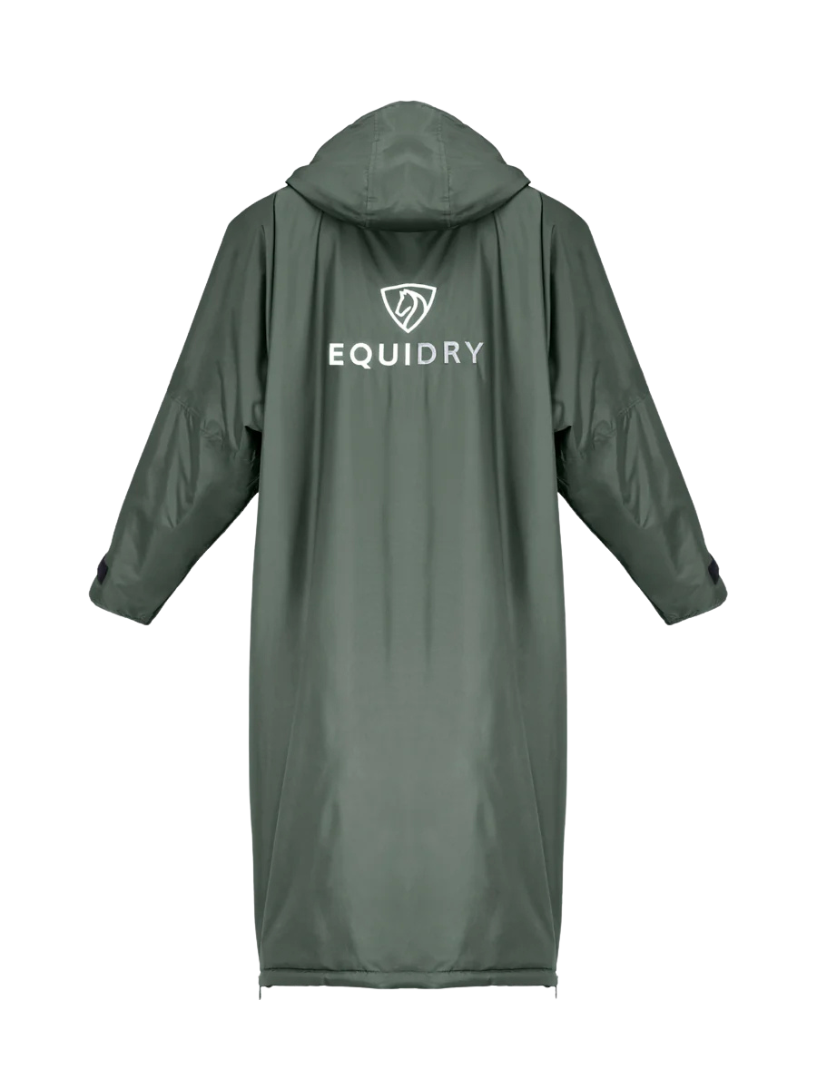 EquiDry Original Thick Fleece Coat - Black Forest Green & Grey