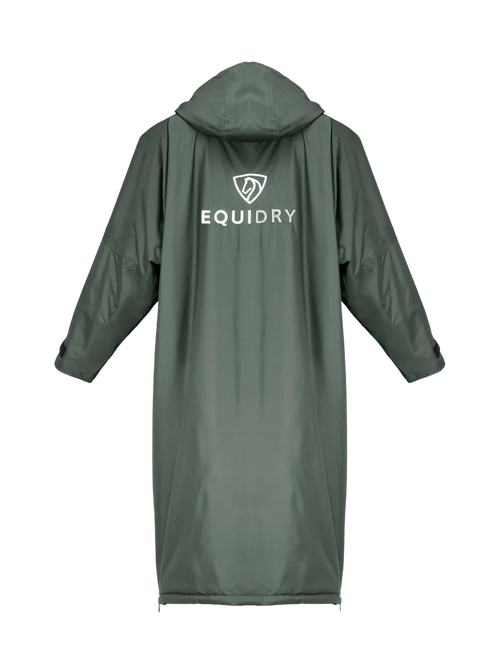 EquiDry Original Thick Fleece Coat - Black Forest Green & Grey