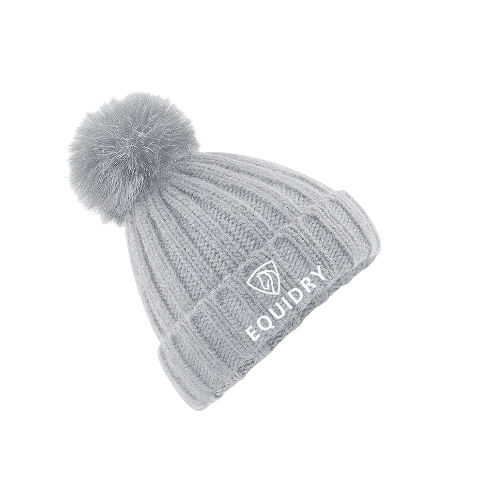 EquiDry Pom Pom Bobble Hat - Grey