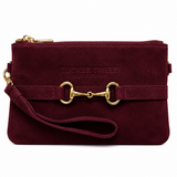 Wellington Wristlet Merlot Suede Edition