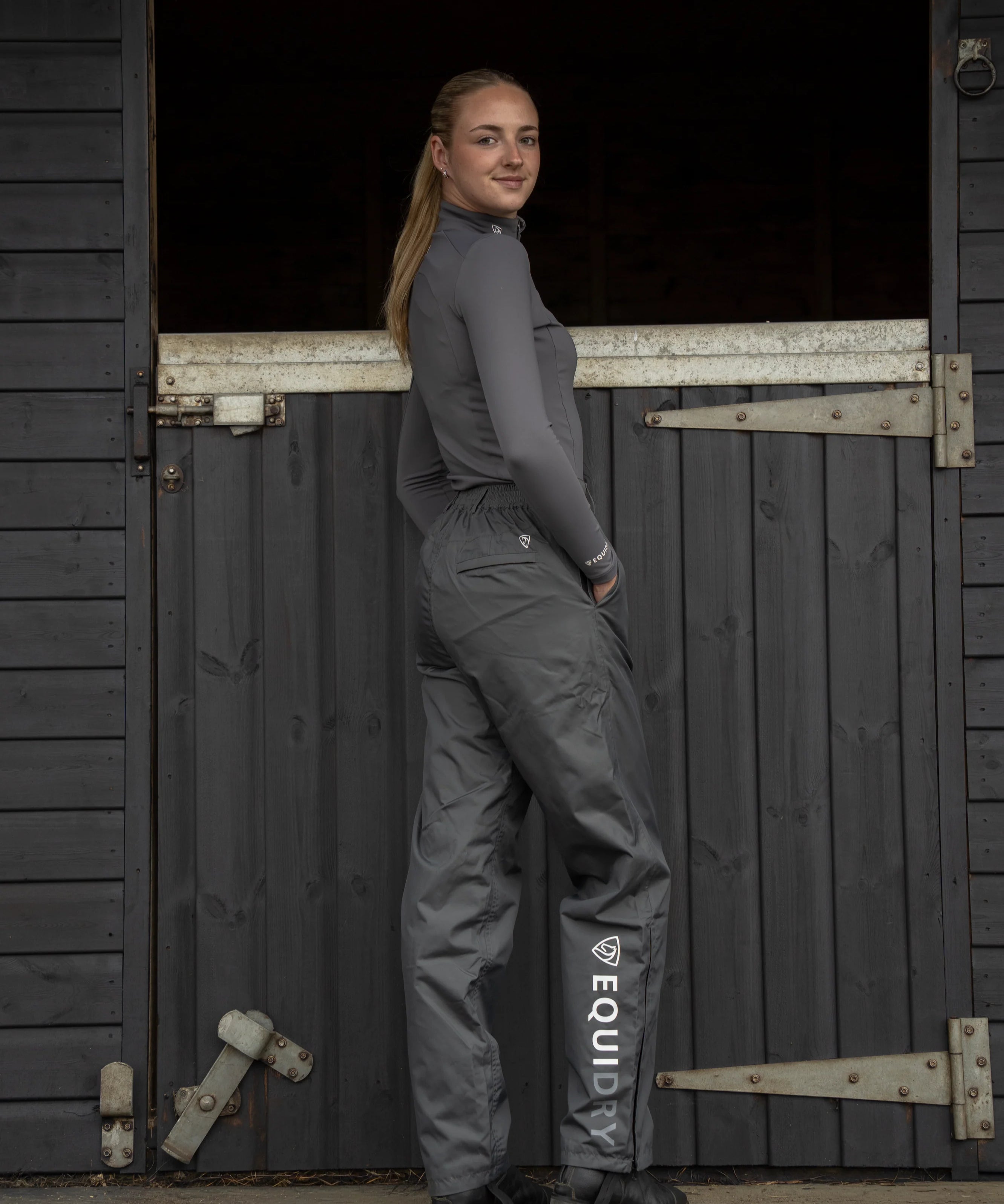 EquiDry Waterproof Fleece Lined Trousers - Grey