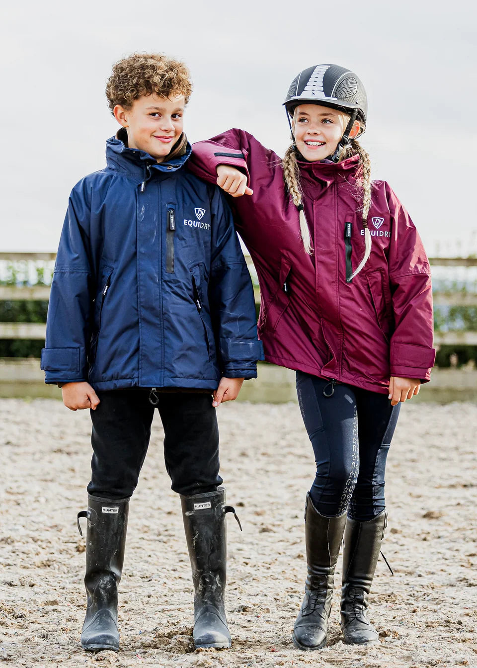 EquiDry Children's Shortie Waterproof Jacket - Navy