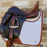 ThinLine X 16C Dressage Pad, White & Cognac