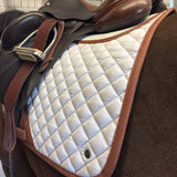 ThinLine X 16C Dressage Pad, White & Cognac