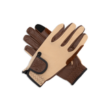 Classic Riding Gloves, Oat & Cognac