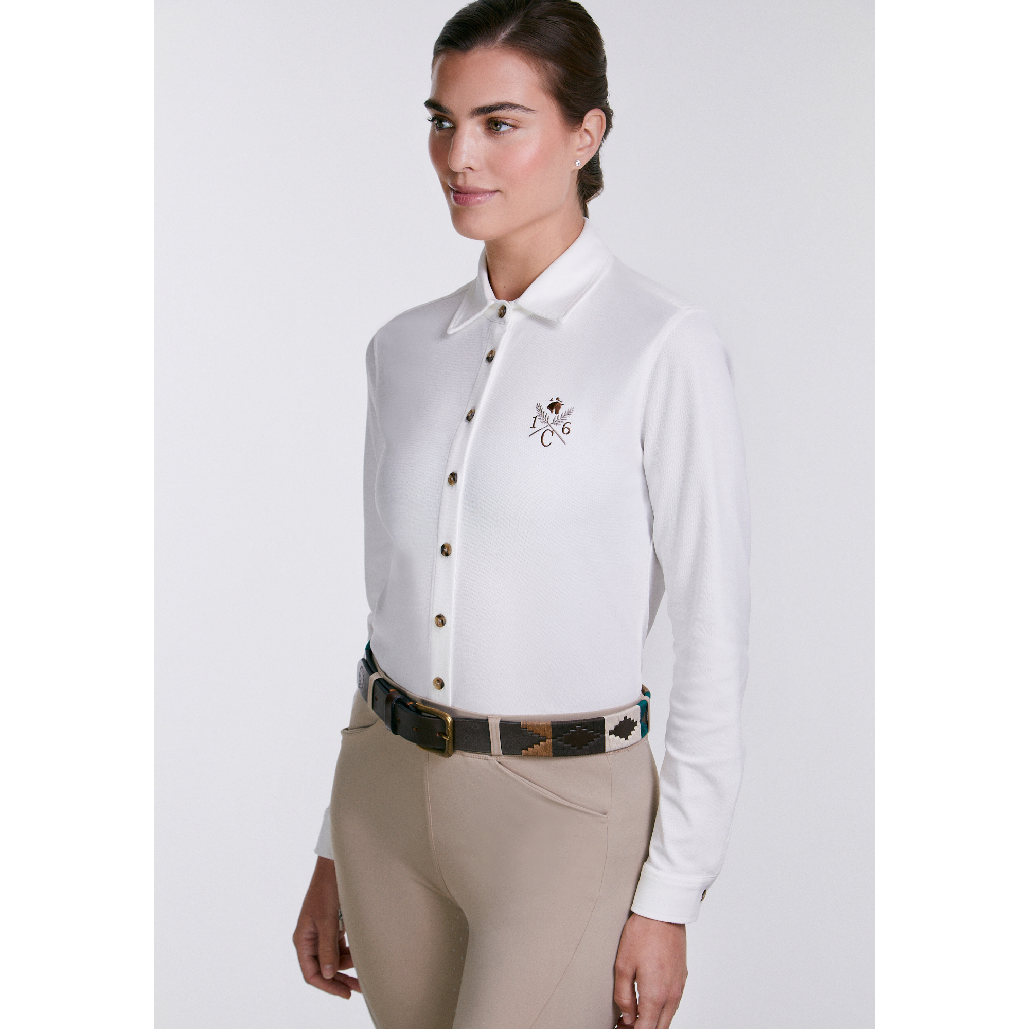 Sport Piqué Button Down Shirt - Natural White