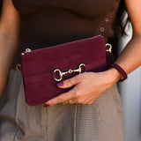Wellington Wristlet Merlot Suede Edition