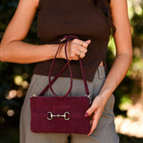 Wellington Wristlet Merlot Suede Edition