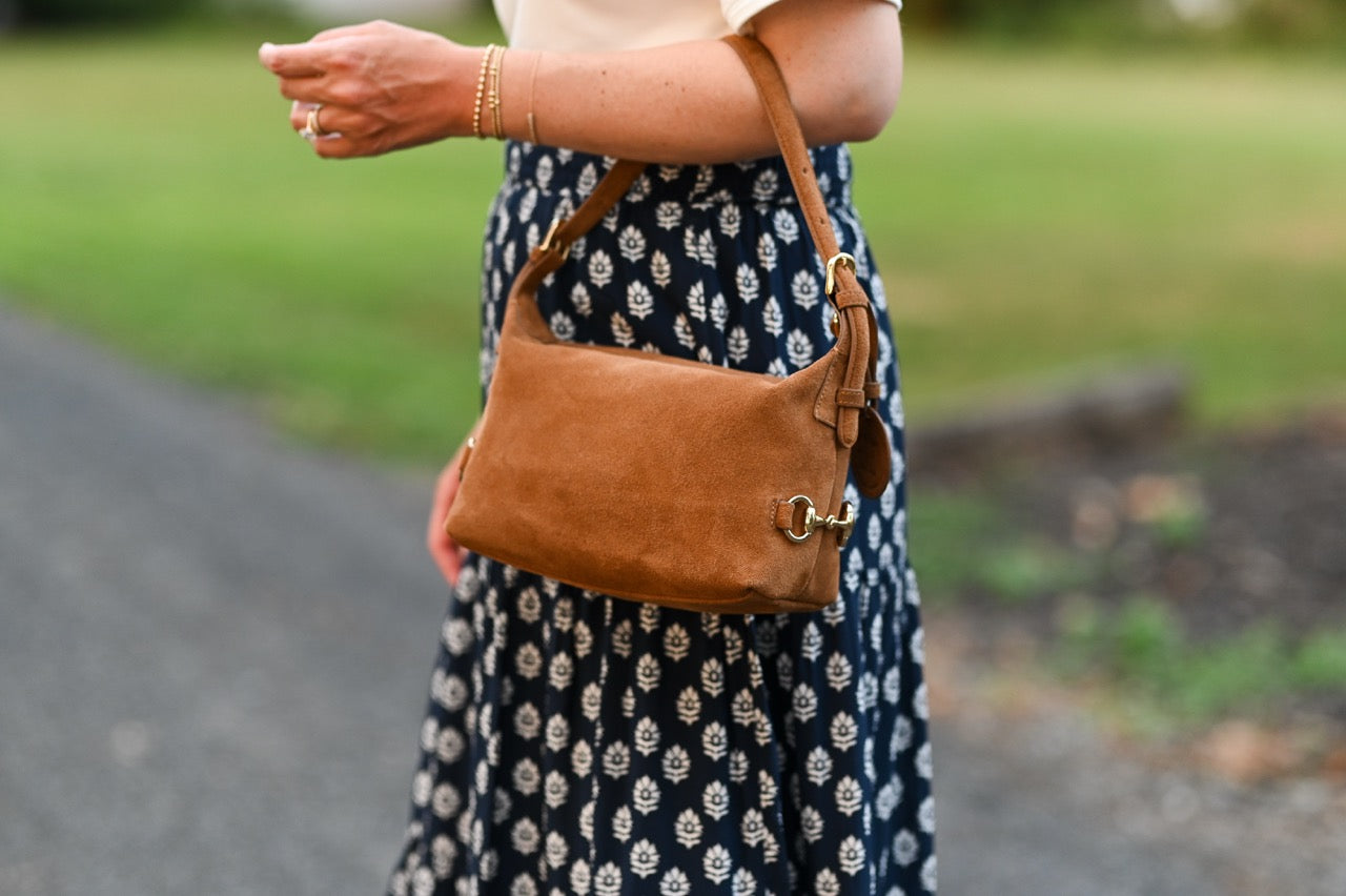 Bethany Bit Bag | Milk Chocolate Suede