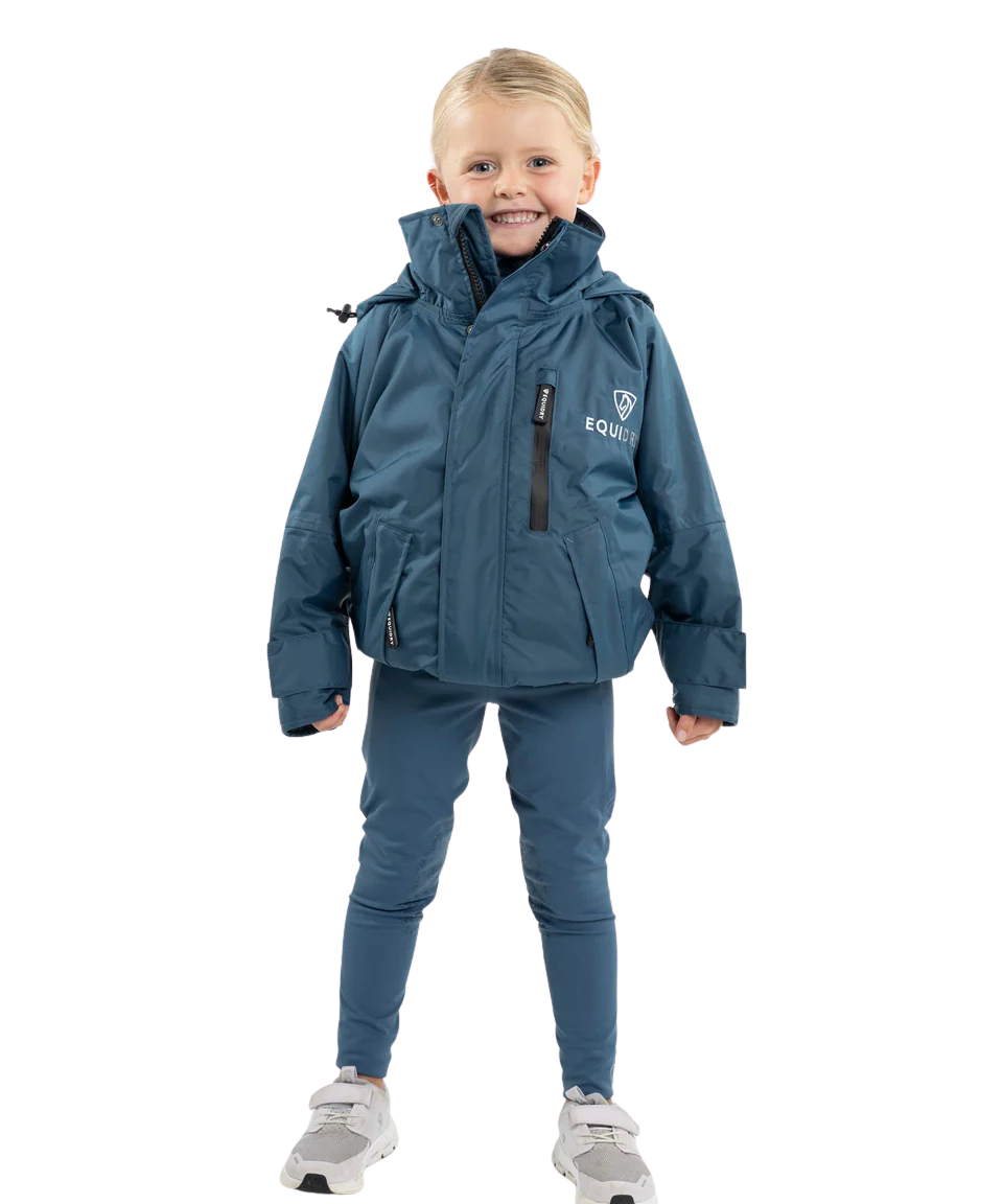 EquiDry Children's Shortie Waterproof Jacket - Blue