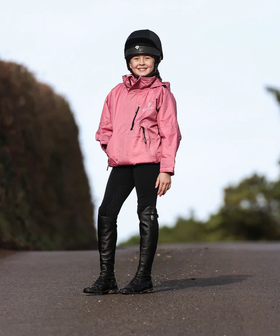 EquiDry Children's Shortie Waterproof Jacket - Dusky Pink