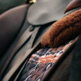 Merino Wool Fleece Half Pad, Black & Hickory