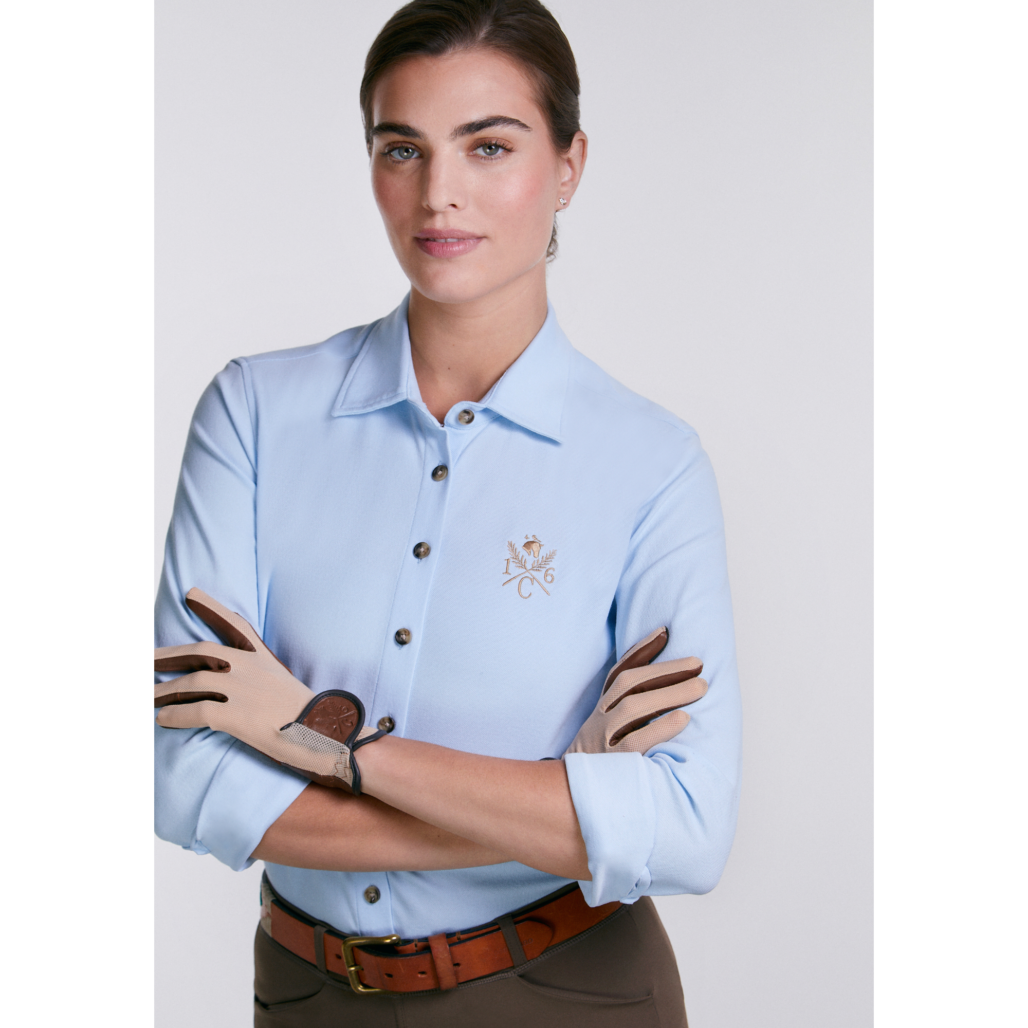 Sport Piqué Shirt Button Down Shirt - Oxford Blue