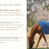 Cotton Waffle Horse Drying Towel, Sand