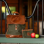 Tucker Tweed Equestrian Apparel & Accessories Olive Canvas Barn Makeup Pouch