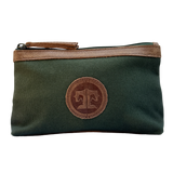 Tucker Tweed Equestrian Apparel & Accessories Olive Canvas BARN Makeup Pouch