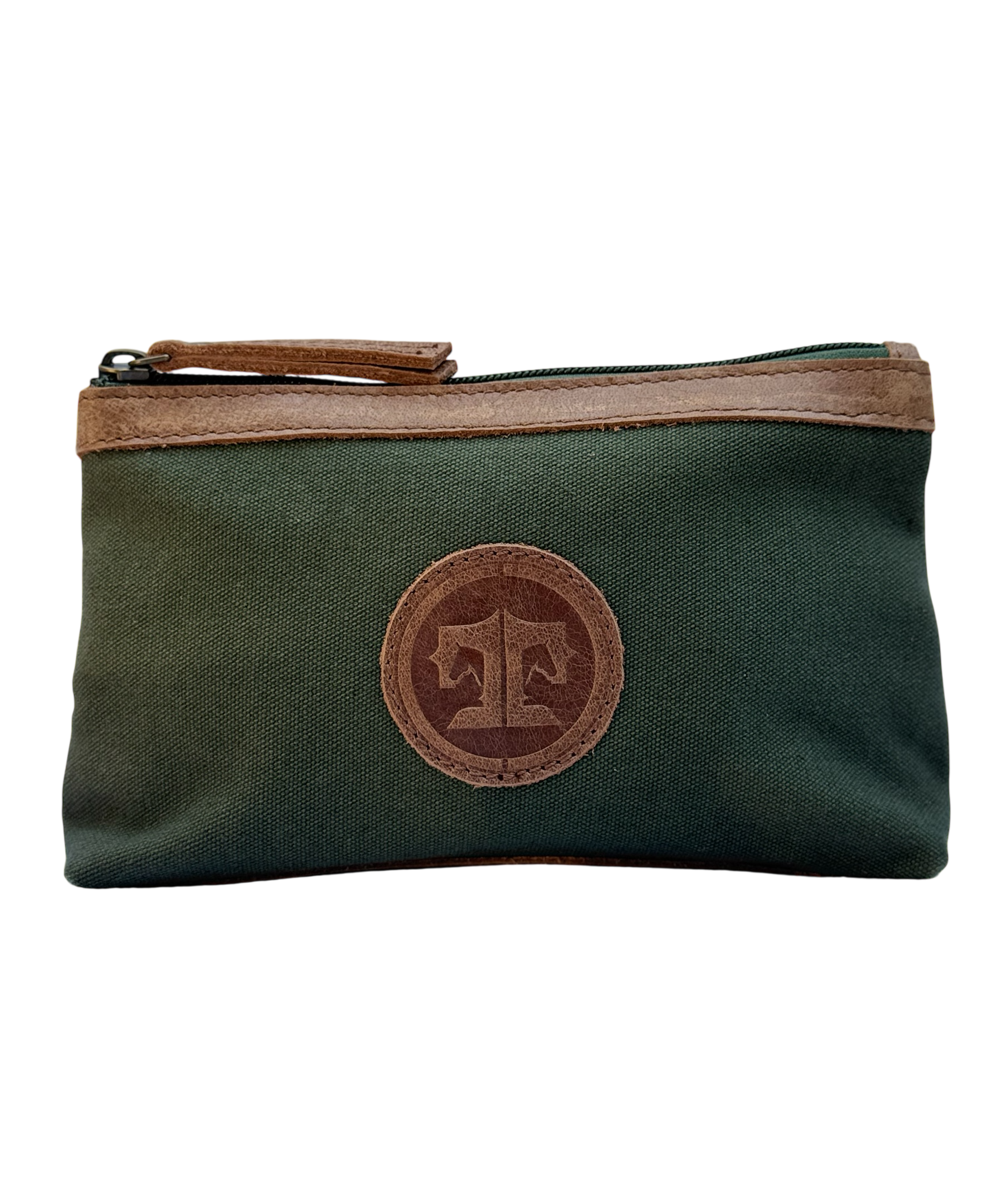 Tucker Tweed Equestrian Apparel & Accessories Olive Canvas BARN Makeup Pouch