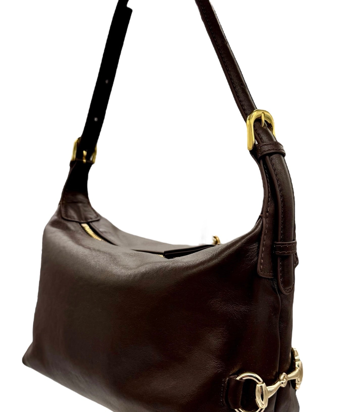 Tucker Tweed Equestrian Leather Handbags Dark Chocolate Leather Bethany Bit Bag