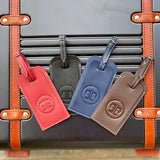 Tucker Tweed Equestrian Leather Luggage Tags