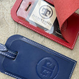 Tucker Tweed Equestrian Leather Luggage Tags