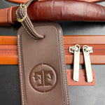 Tucker Tweed Equestrian Leather Luggage Tags