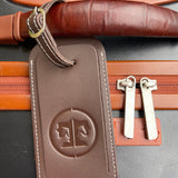 Tucker Tweed Equestrian Leather Luggage Tags