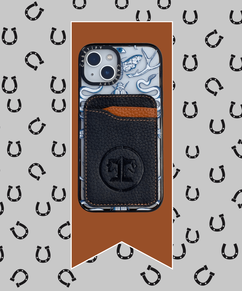 Tucker Tweed Equestrian Leather Mini Cell Wallet