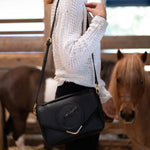 Tucker Tweed Equestrian Leather Handbags Madelyn Crossbody - Gold