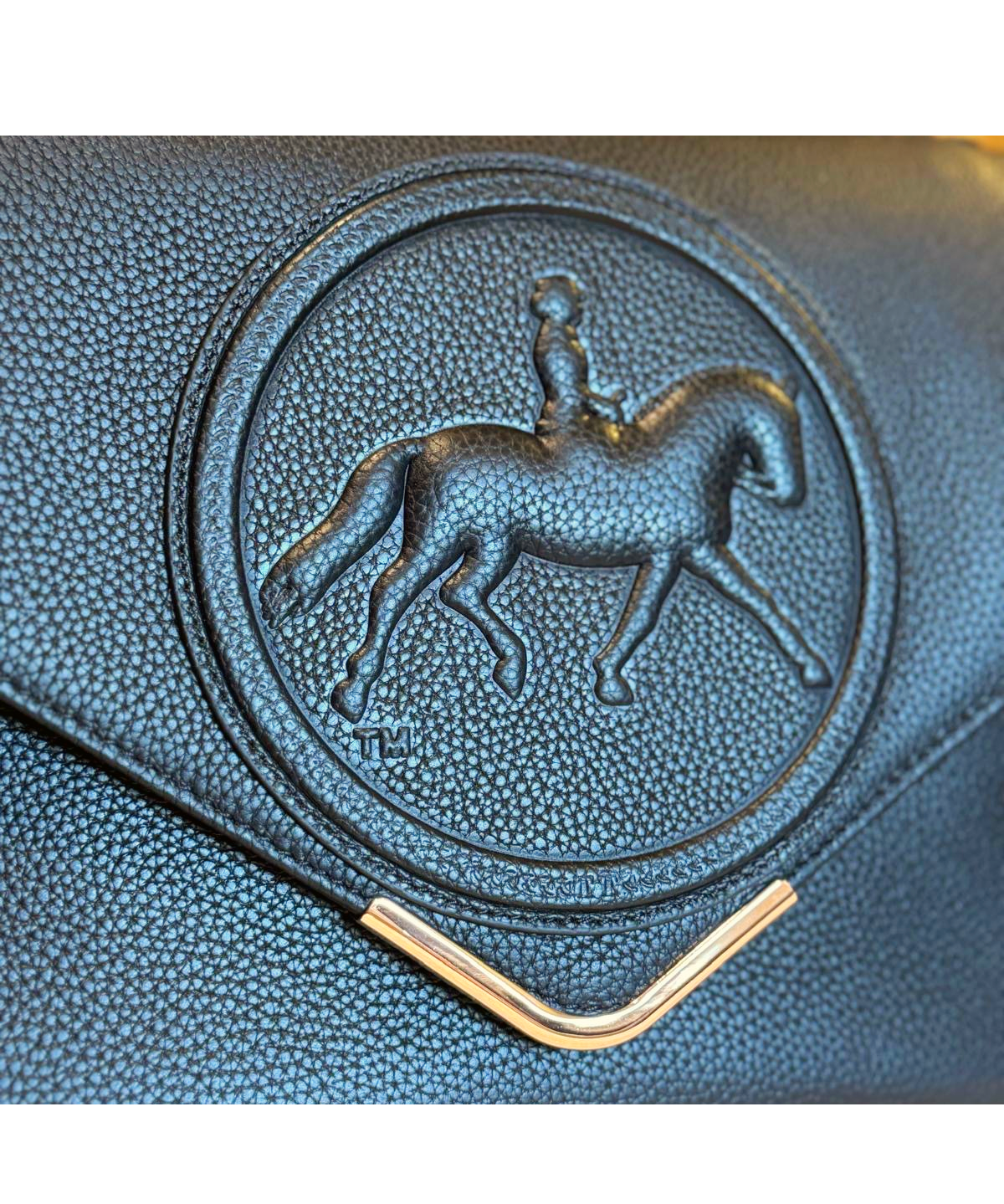 Tucker Tweed Equestrian Leather Handbags Dressage Madelyn Crossbody- Gold