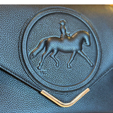 Tucker Tweed Equestrian Leather Handbags Dressage Madelyn Crossbody- Gold