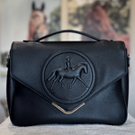 Tucker Tweed Equestrian Leather Handbags Madelyn Crossbody- Silver