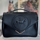 Tucker Tweed Equestrian Leather Handbags Madelyn Crossbody- Silver