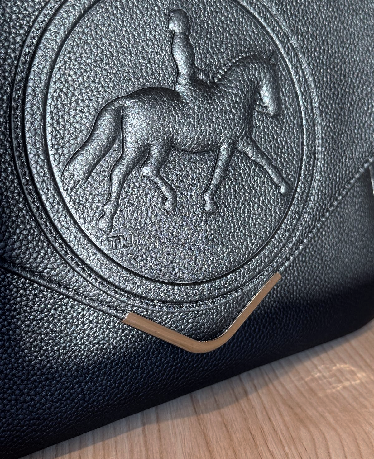 Tucker Tweed Equestrian Leather Handbags Dressage Madelyn Crossbody- Silver