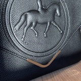 Tucker Tweed Equestrian Leather Handbags Dressage Madelyn Crossbody- Silver