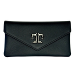 Tucker Tweed Equestrian Leather Handbags Black Solid/Gun Metal Logo Stablemate