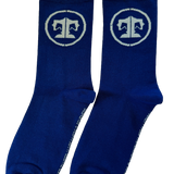 Tucker Tweed Equestrian Apparel Navy Crew Large Logo Tucker Tweed Equestrian D&S Signature Boot Socks