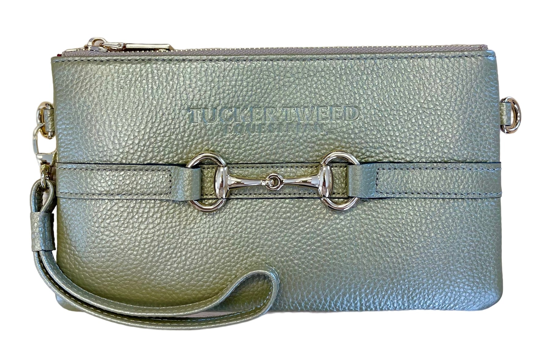 Tucker Tweed Equestrian Gold Wellington Wristlet, MOVING SALE Discount