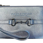Tucker Tweed Equestrian Silver Wellington Wristlet, MOVING SALE Discount