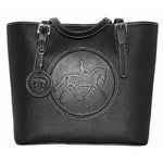 Tucker Tweed Leather Handbags Black The James River Carry All: Dressage