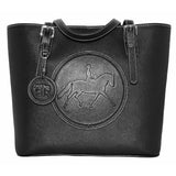 Tucker Tweed Leather Handbags Black The James River Carry All: Dressage