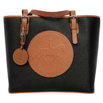 Tucker Tweed Leather Handbags Black/Chestnut The James River Carry All: Dressage