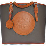 Tucker Tweed Leather Handbags Espresso/Chestnut The James River Carry All: Dressage