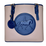 Tucker Tweed Leather Handbags Sand//Navy The James River Carry All: Dressage