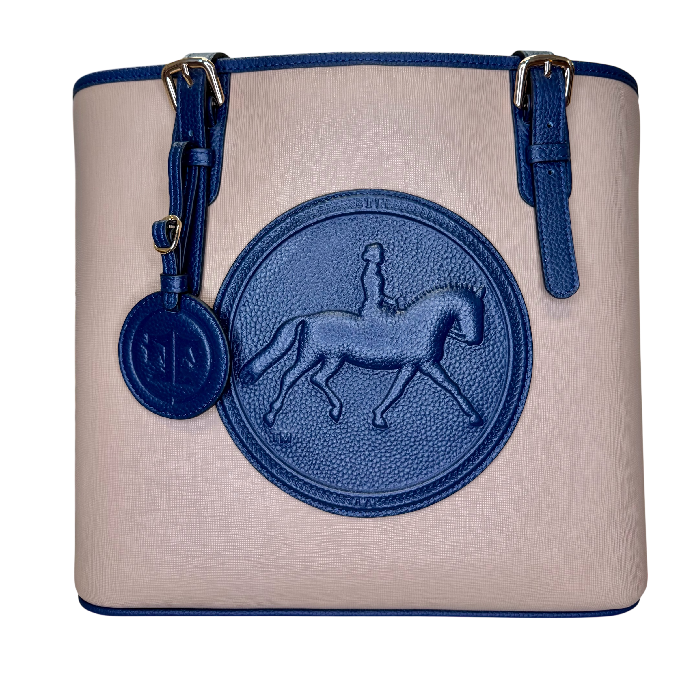 Tucker Tweed Leather Handbags Sand//Navy The James River Carry All: Dressage