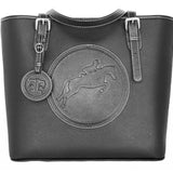 Tucker Tweed Leather Handbags Black The James River Carry All: Hunter/Jumper
