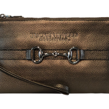 Tucker Tweed Leather Handbags Bronze The Wellington Wristlet