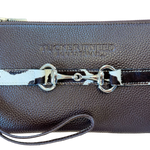 Tucker Tweed Leather Handbags Dark Chocolate/Cow The Wellington Wristlet