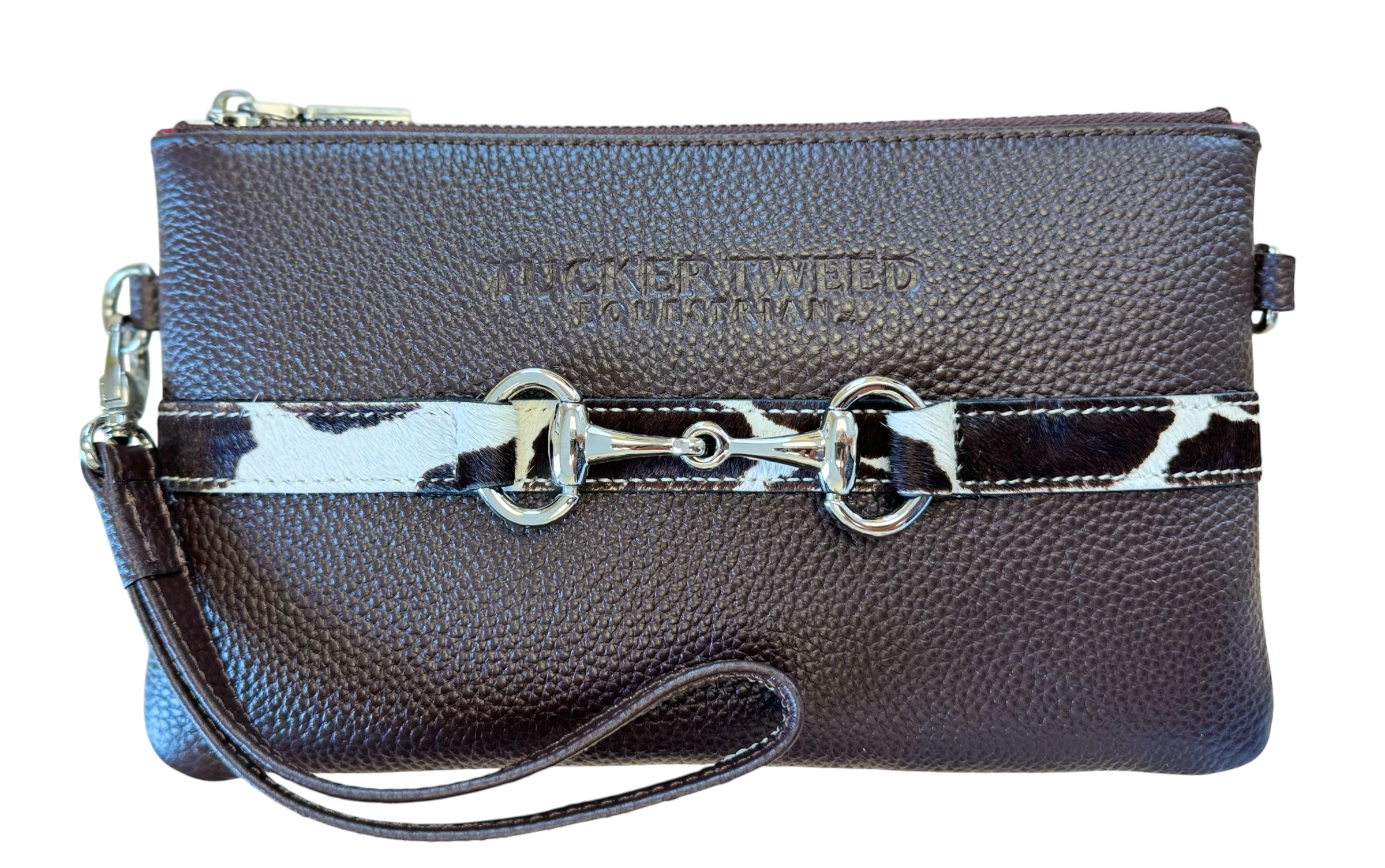 Tucker Tweed Leather Handbags Dark Chocolate/Cow The Wellington Wristlet
