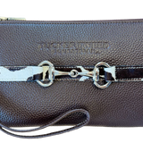 Tucker Tweed Leather Handbags Dark Chocolate/Cow The Wellington Wristlet